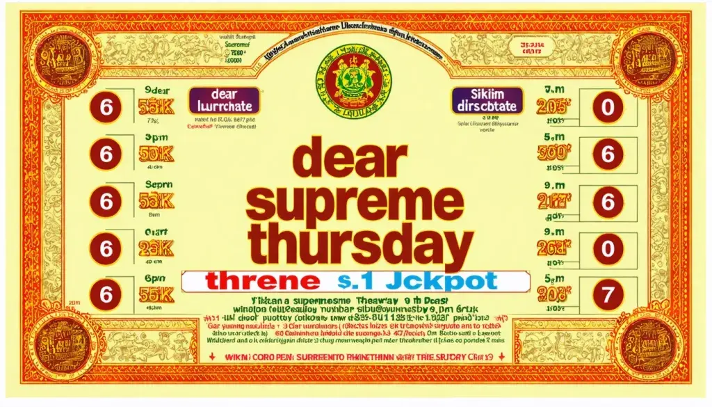 Sikkim Lottery Directorate Launches Dear Supreme Thursday Draw with ₹1 Crore Top Prize