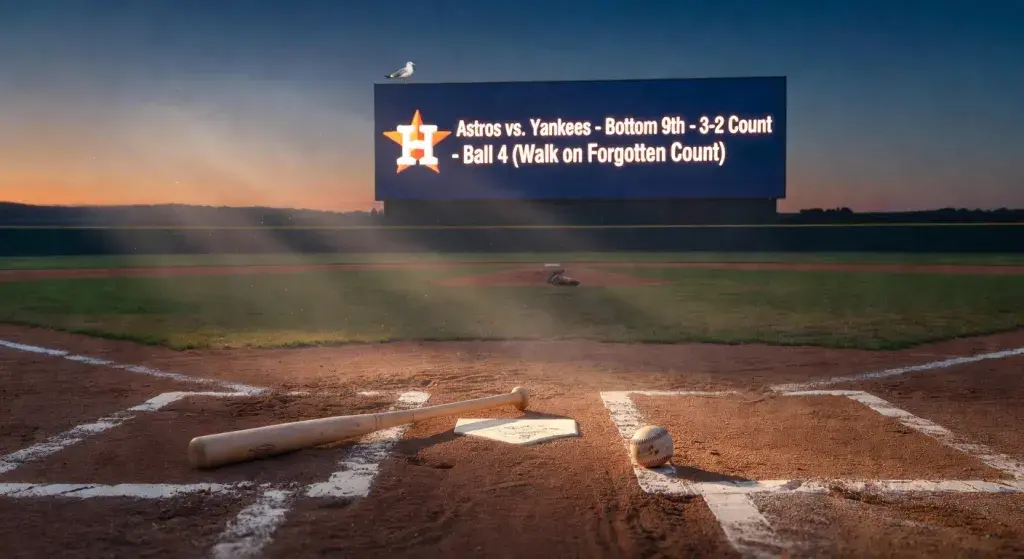 Astros player swings and misses at three pitches, walks on ball three as everyone forgets the count